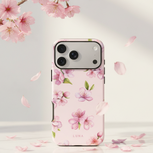 Luna Cherry Blossom 2 Glossy Phone Case for iPhone 17 Pro Max