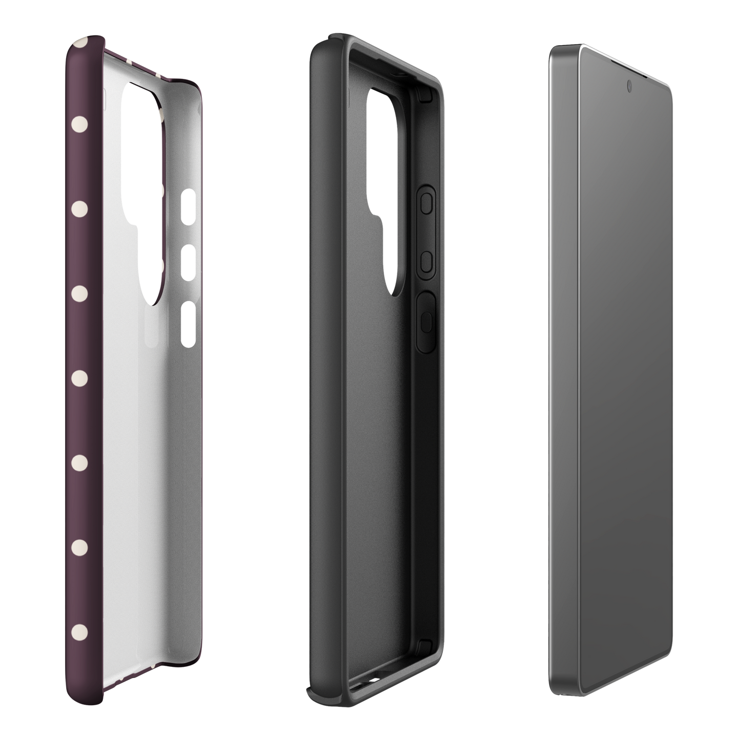 Polka Dot Aubergine - Tough case for Samsung® PHONE-CASE Luna
