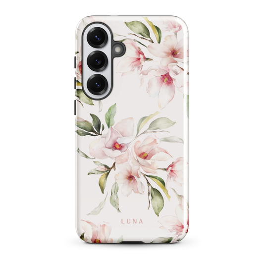 Luna Magnolia Dream Glossy Phone Case for Samsung Galaxy S25 Plus