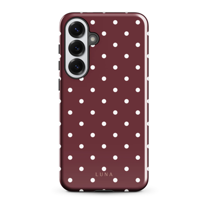Luna Polka Dot Cherry Glossy Phone Case for Samsung Galaxy S25 Plus