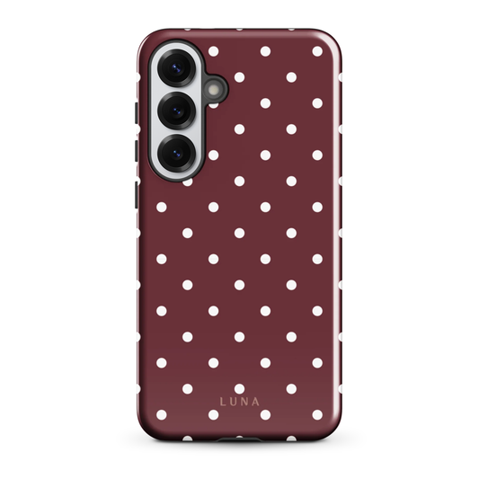 Luna Polka Dot Cherry Glossy Phone Case for Samsung Galaxy S25 Plus