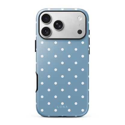 Polka Dot Dreamy Blue - Tough Case for iPhone