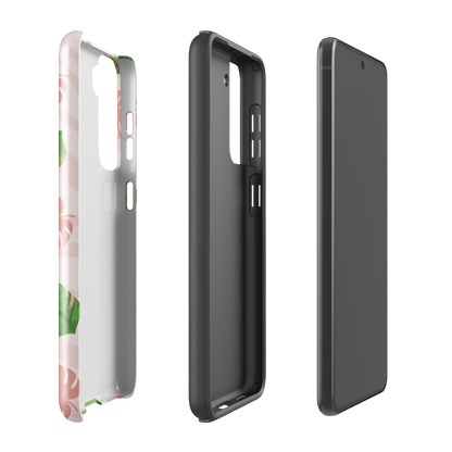 Into the Jungle - Tough case for Samsung®PHONE-CASEInto the Jungle Phone CaseInto The Jungle Phone Case 
Wild meets serene in this lush design. A soft blush tiger print sets the stage, while tropical leaves in vivid greens and pinks weave acrLunaLuna