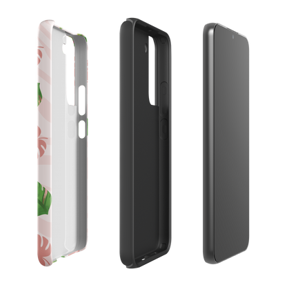 Into the Jungle - Tough case for Samsung®PHONE-CASEInto the Jungle Phone CaseInto The Jungle Phone Case 
Wild meets serene in this lush design. A soft blush tiger print sets the stage, while tropical leaves in vivid greens and pinks weave acrLunaLuna