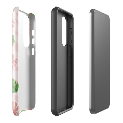 Into the Jungle - Tough case for Samsung®PHONE-CASEInto the Jungle Phone CaseInto The Jungle Phone Case 
Wild meets serene in this lush design. A soft blush tiger print sets the stage, while tropical leaves in vivid greens and pinks weave acrLunaLuna