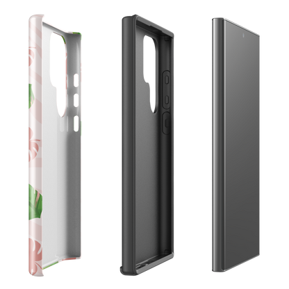 Into the Jungle - Tough case for Samsung®PHONE-CASEInto the Jungle Phone CaseInto The Jungle Phone Case 
Wild meets serene in this lush design. A soft blush tiger print sets the stage, while tropical leaves in vivid greens and pinks weave acrLunaLuna