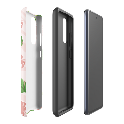Into the Jungle - Tough case for Samsung®PHONE-CASEInto the Jungle Phone CaseInto The Jungle Phone Case 
Wild meets serene in this lush design. A soft blush tiger print sets the stage, while tropical leaves in vivid greens and pinks weave acrLunaLuna