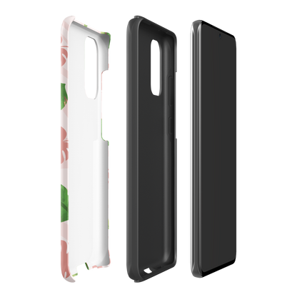 Into the Jungle - Tough case for Samsung®PHONE-CASEInto the Jungle Phone CaseInto The Jungle Phone Case 
Wild meets serene in this lush design. A soft blush tiger print sets the stage, while tropical leaves in vivid greens and pinks weave acrLunaLuna