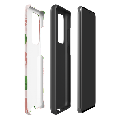 Into the Jungle - Tough case for Samsung®PHONE-CASEInto the Jungle Phone CaseInto The Jungle Phone Case 
Wild meets serene in this lush design. A soft blush tiger print sets the stage, while tropical leaves in vivid greens and pinks weave acrLunaLuna
