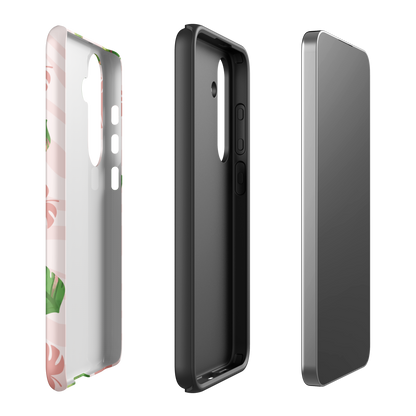 Into the Jungle - Tough case for Samsung®PHONE-CASEInto the Jungle Phone CaseInto The Jungle Phone Case 
Wild meets serene in this lush design. A soft blush tiger print sets the stage, while tropical leaves in vivid greens and pinks weave acrLunaLuna